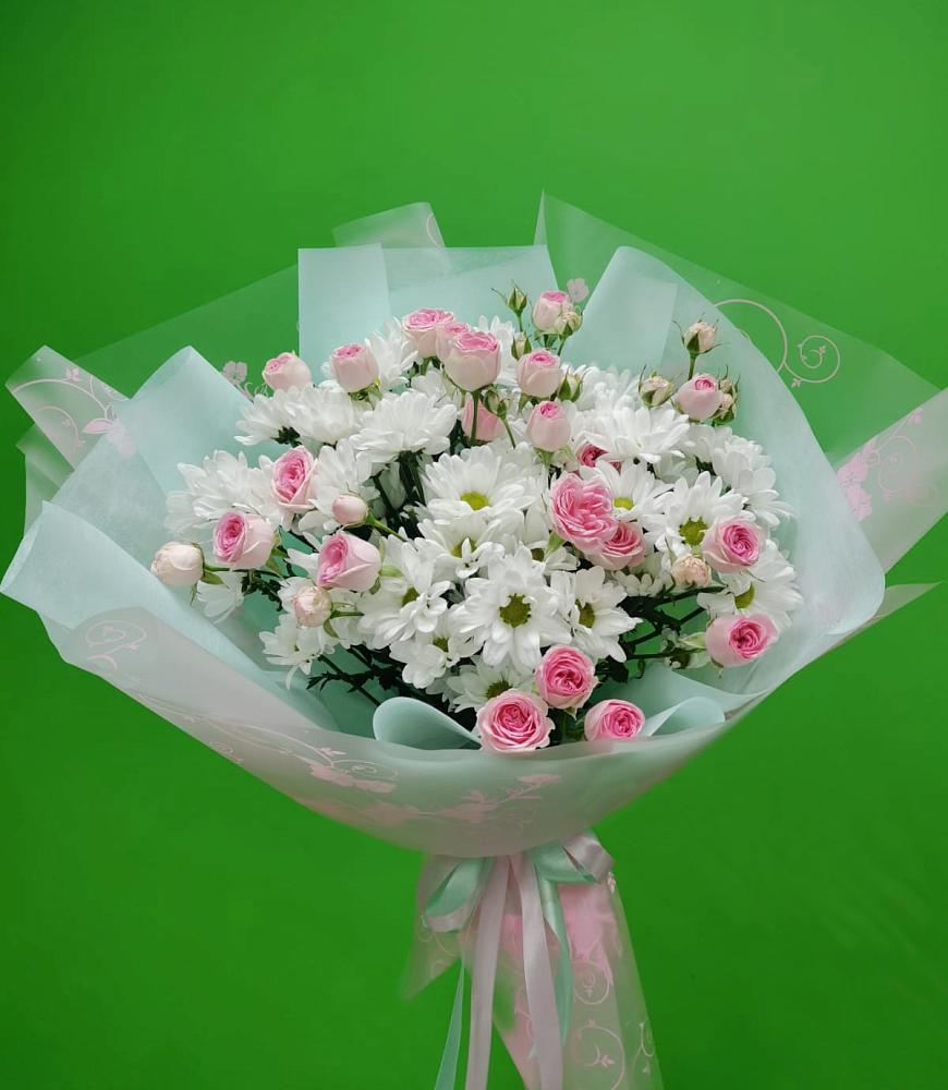 Букет цветов из: Розы и Хризантемы в Вычегодском