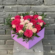 Цветочная композиция из Розы в коробке в Вычегодском