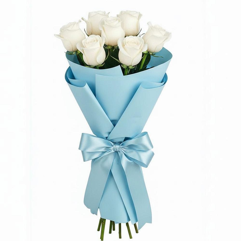 7 Белых роз Проуд в Вычегодском Букет 7 белых роз Проуд в Вычегодском