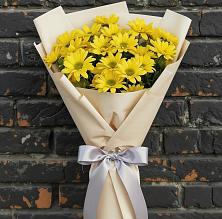 Букет Желтое настроение в Вычегодском Букет цветов из:  Хризантемы в Вычегодском