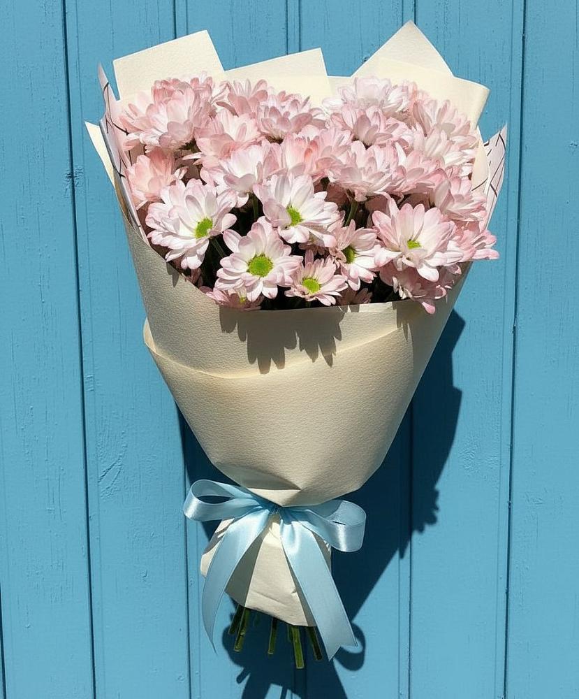 Букет Розовые хризантемы в Вычегодском Букет цветов из: Хризантемы в Вычегодском