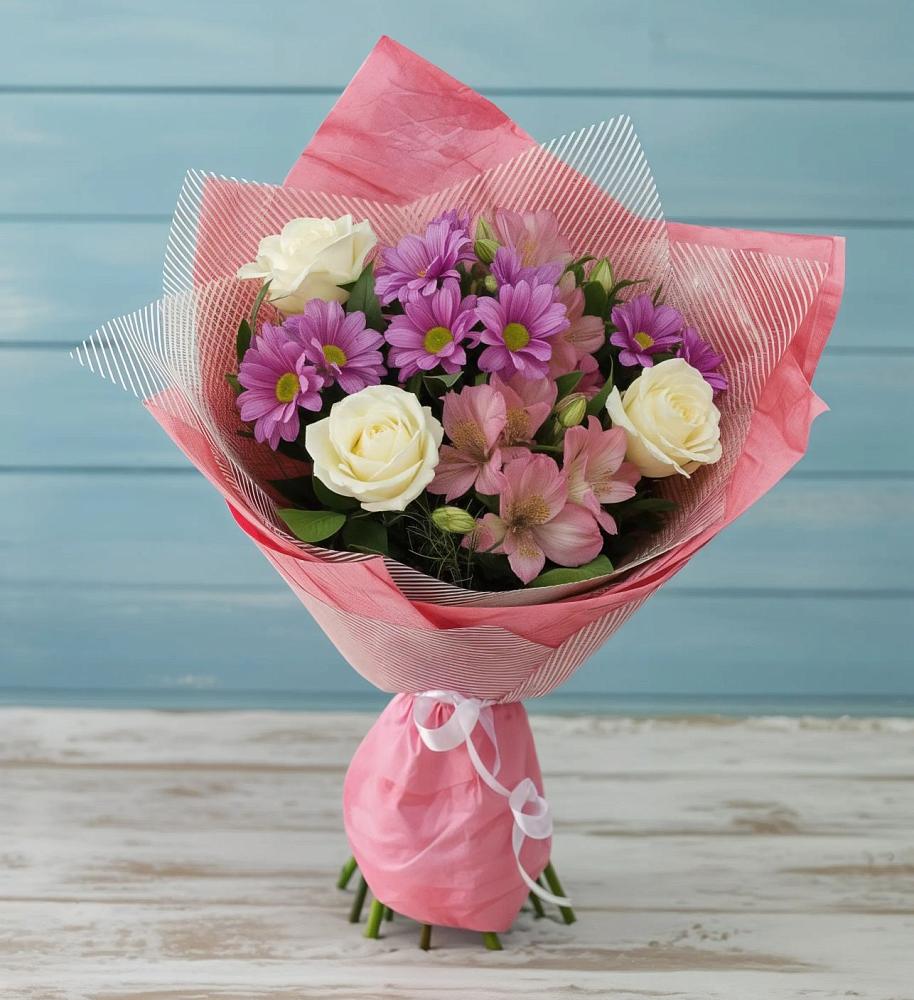 Букет комплимент в Вычегодском Букет цветов из: Герберы в Вычегодском