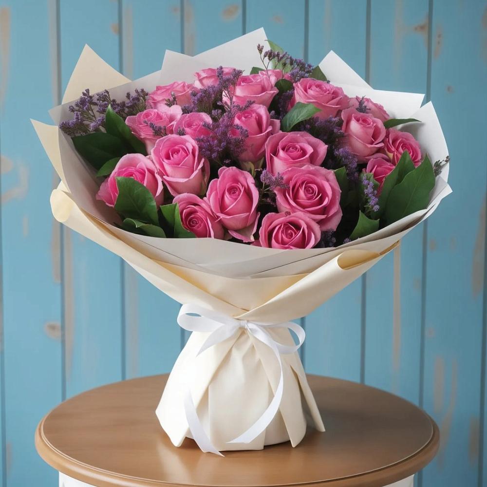 Букет счастливые мгновения в Вычегодском Букет цветов из: Розы в Вычегодском