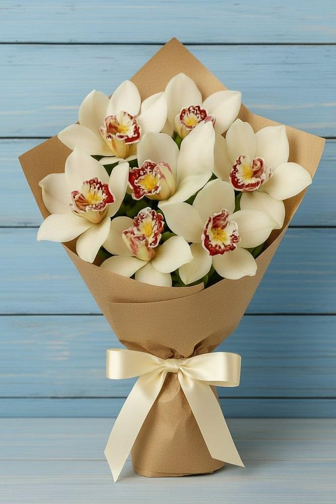 Букет цветов из: Орхидеи и Розы в Вычегодском